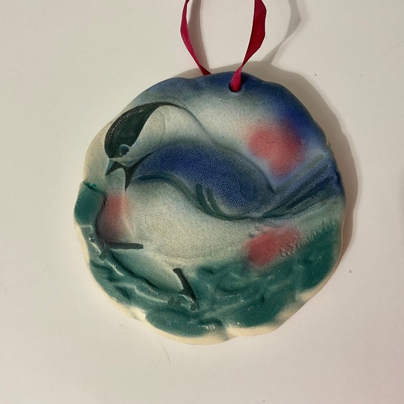 VTG One Off Studio Pottery Bird Bun Warmer Trivet Decor handmade in Nova Scotia - Picture 1 of 5